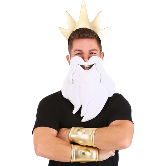 The Little Mermaid- King Triton Costume Accessory Kit | Disney Accessories - Purple&#47;White (One-Size)