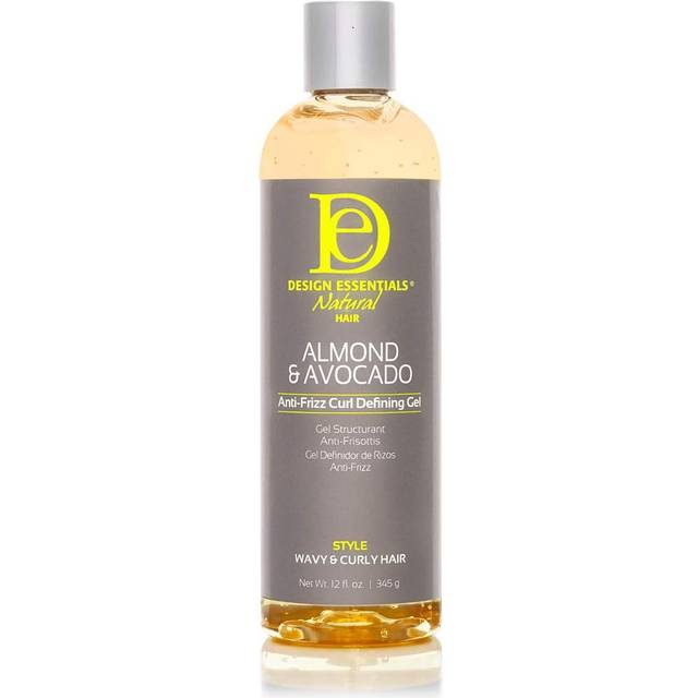 Design Essentials Natural Almond & Avocado Anti-frizz Curl Defining Gel, white, 12 Fl Oz