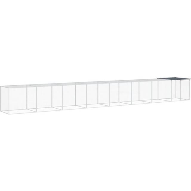 (anthracite, 803 x 98 x 90 cm) vidaXL Chicken Cage with Roof Farm Chicken Run Coop Hen House Galvanised Steel