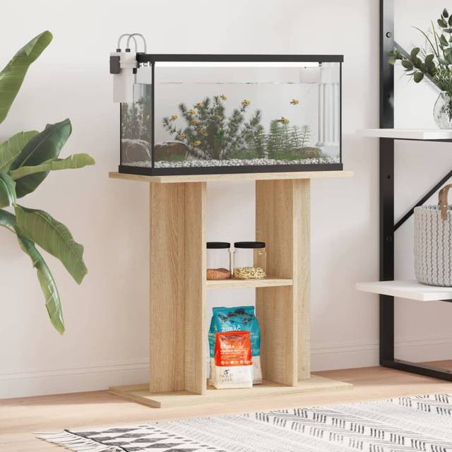 Vidaxl Aquarium Stand Sonoma Oak 60X30X60 Cm Engineered Wood - One Size