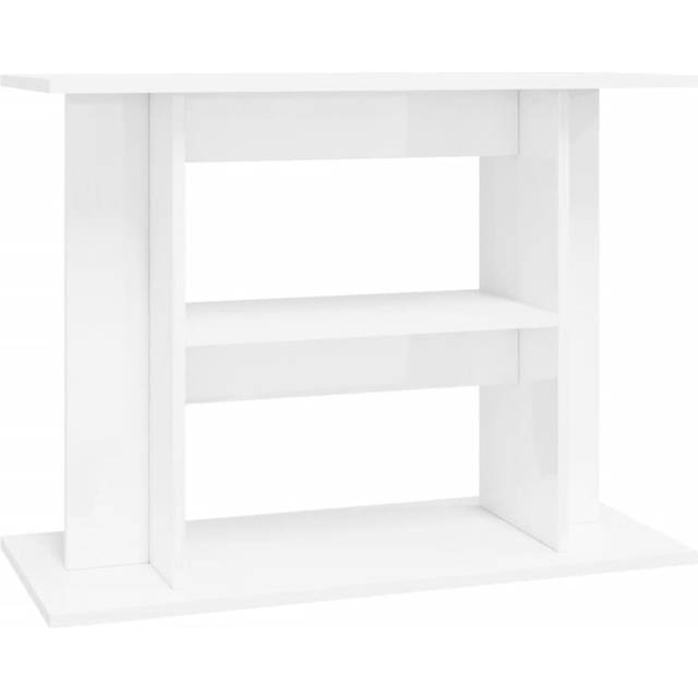 vidaXL Aquarium Stand High Gloss White 80x35x60 cm Engineered Wood