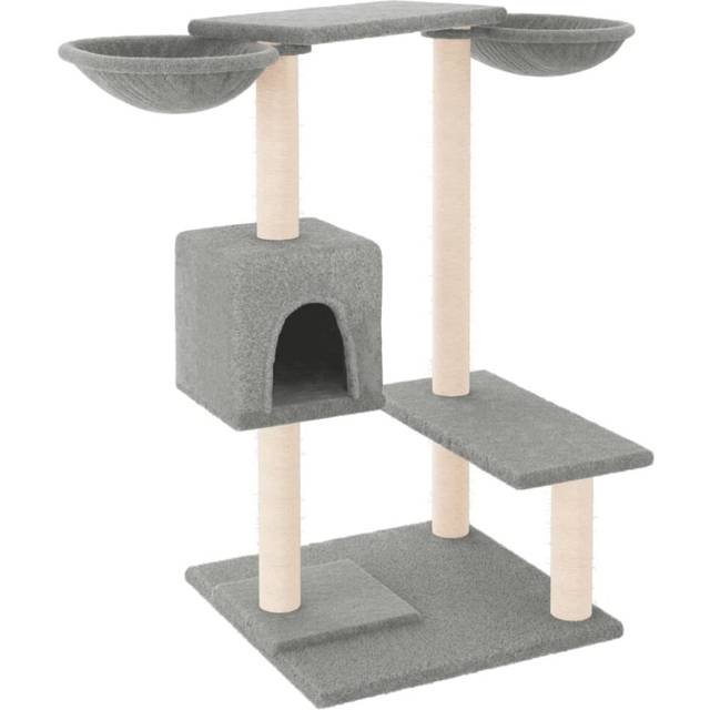 Katträd med klöspelare ljusgrå 82 cm