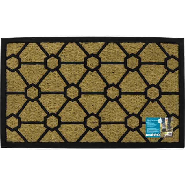 45 x 75cm Non-Slip Outdoor Door Mat - Black;Brown (45cm W X 75cm L)