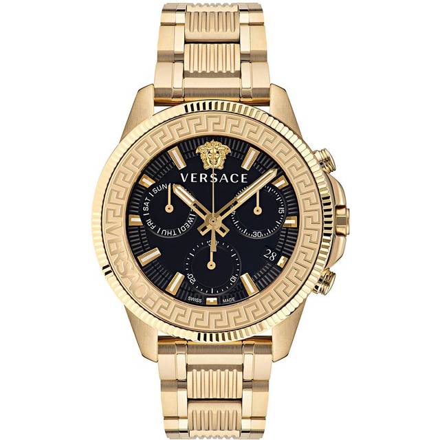 Versace Greca VE3J00622 Chronograph Men's Watch - Gold (One Size)
