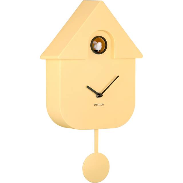(Soft Yellow) Karlsson Modern Cuckoo Wall Clock