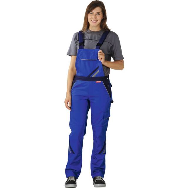 Planam 2338036 storlek 36 "Highline" kvinna dungarees - kunglig/marinblå/zink