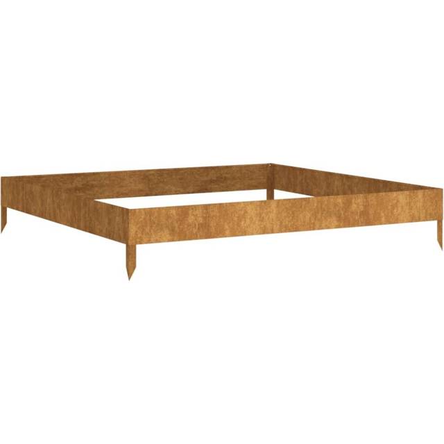 vidaXL Garden Raised Bed 100x100x18.5 cm Corten Steel - Brown
