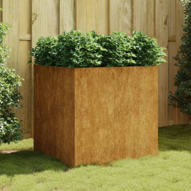 vidaXL Planter 80x80x80 cm Corten Steel - Brown