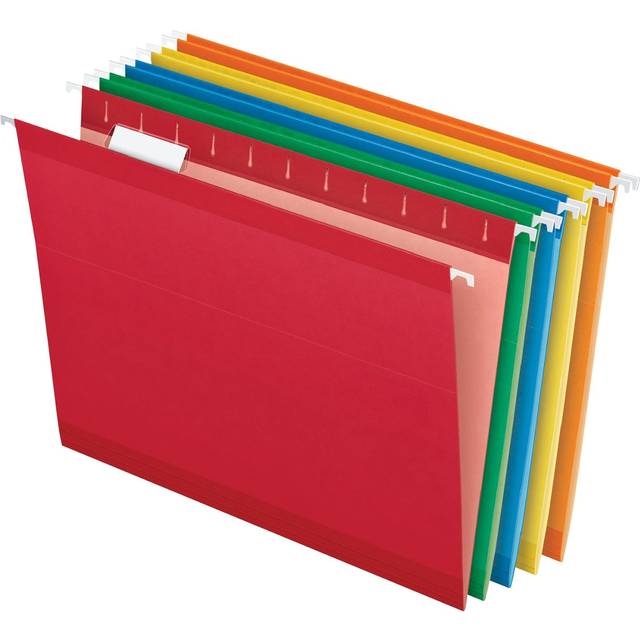 Pendaflex Reinforced Hanging File Folders  Letter Size  Assorted  1/5