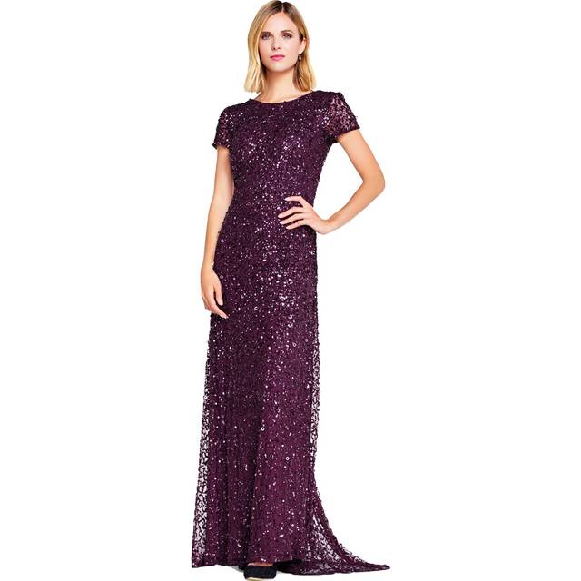 Adrianna Papell Red Scoop Back Long Dress