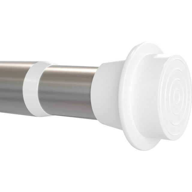 New Edge Blinds Exenteable Metal Curtain Pole 100 Extendable Pole, White