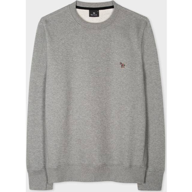 PS Paul Smith Organic Cotton Crew Neck Sweatshirt Grey Melange