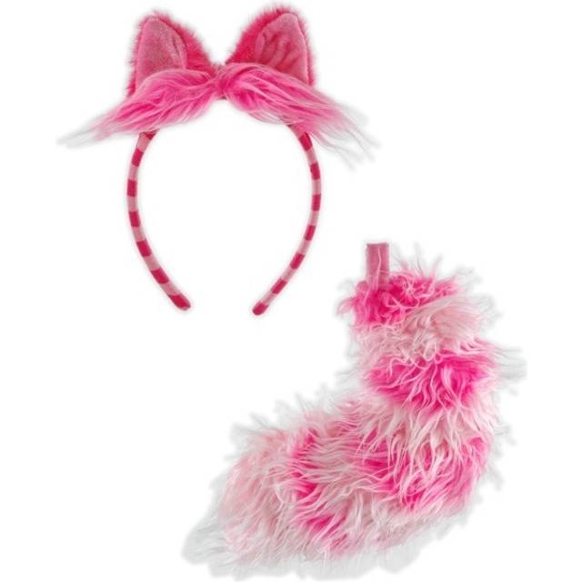Pink Cheshire Cat Ears and Tail from Alice in Wonderland (One-Size)