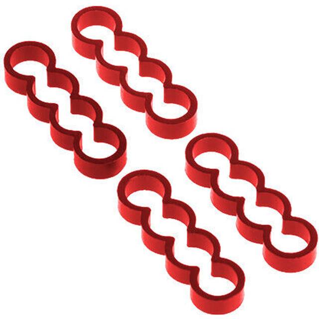 AlphaCool Eiskamm Alu X4 Flat 4mm Red 4 Pcs