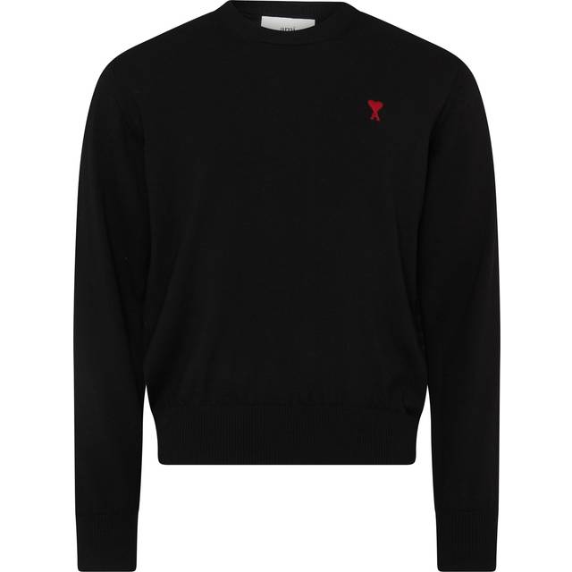 AMI De Coeur Cotton-Jersey Jumper - XXS - Black