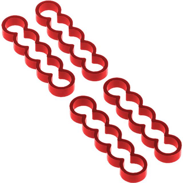 AlphaCool Eiskamm Alu X5 Flat 4mm Red 4 Pcs