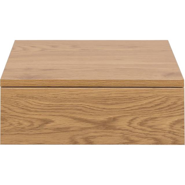 Florence Avignon Single Drawer Oak Square Bedside Table - Furniture To Go - Brown