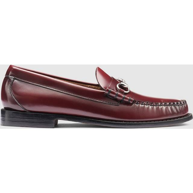 G.H.BASS Men's Lincoln Bit Weejuns® Moc-Toe Slip-On Loafers Burgundy - Size: 12 D-Width - Dark Red