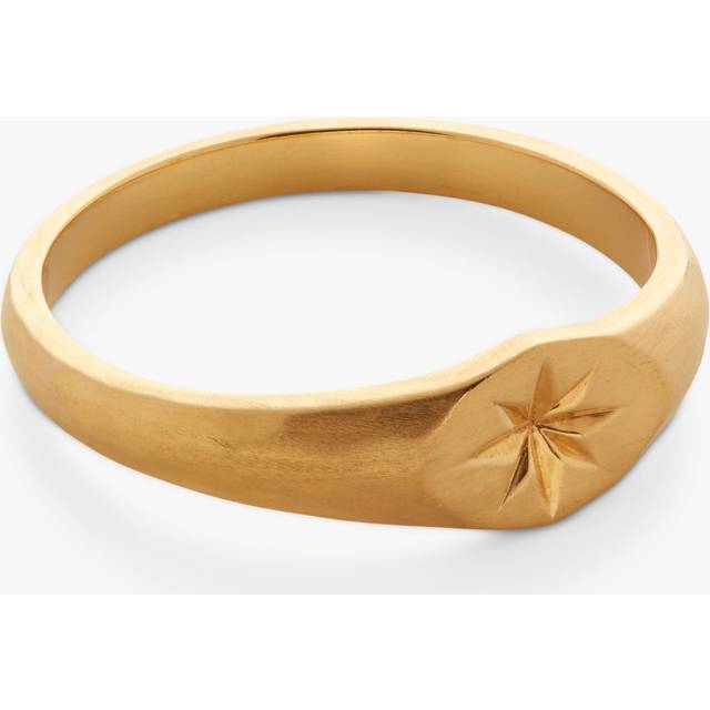 Monica Vinader Guiding Star Signet Ring, Gold