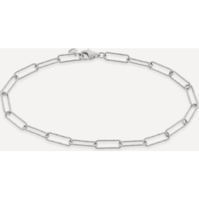 Monica Vinader Womens Silver Alta Textured Recycled Sterling Bracelet 1size - SILVER