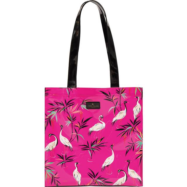 Sara Miller Pink Tahiti Heron Everyday Printed Shopper Bag