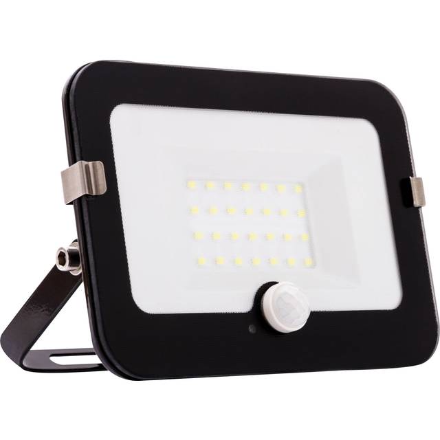 REV MIRANO Outdoor Light with Motion Sensor - IP44 LED Lamp 20 W, 1800 lm, 6500 K, Detection Angle 90? to 7 m - Black