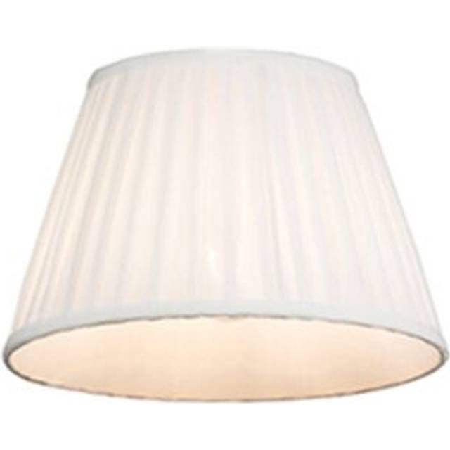 Pleated Lampshade White Round Angled 25/15/16.5