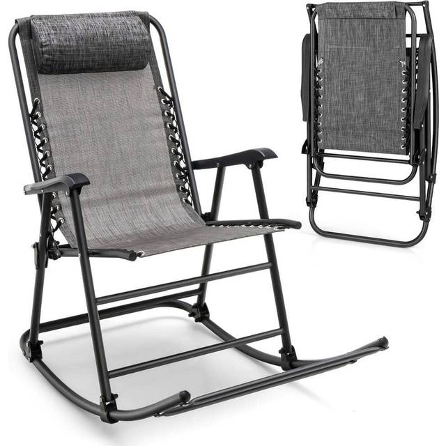 Folding Zero Gravity Chairs Outdoor Patio Recliners with Removable Headrests - Costway