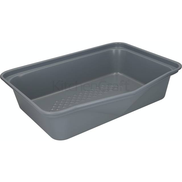 MasterClass Smart Ceramic Ugnsform, Non-Stick, Kolstål, 41,5 x 31,5 cm, Stapelbar, Grå, MCCER03GRY