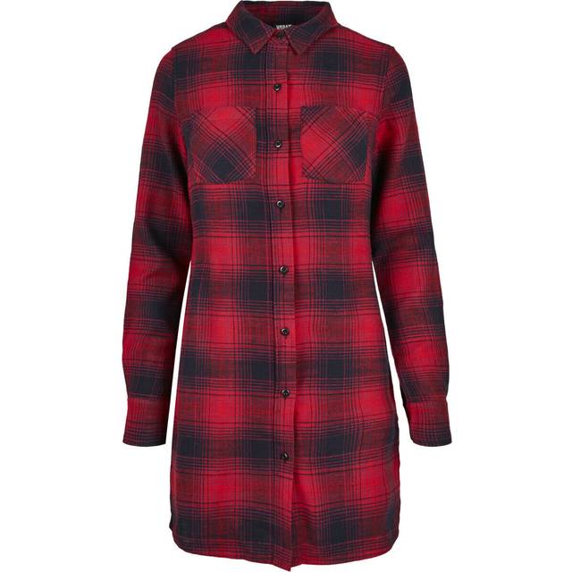 Women's shirt dress Urban Classics check - Bleu