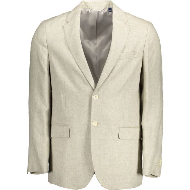 Beige Linen Men Jacket - IT50 | L
