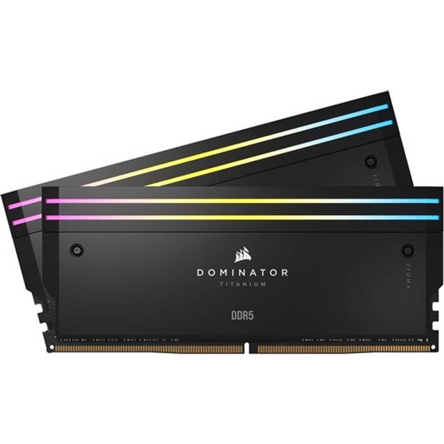 CORSAIR DOMINATOR TITANIUM RGB DDR5 64GB (2x32GB) DDR5 6000MHz CL30 AMD EXPO Intel XMP iCUE Kompatibelt datorminne – Grå (CMP64GX5M2B6000Z30)