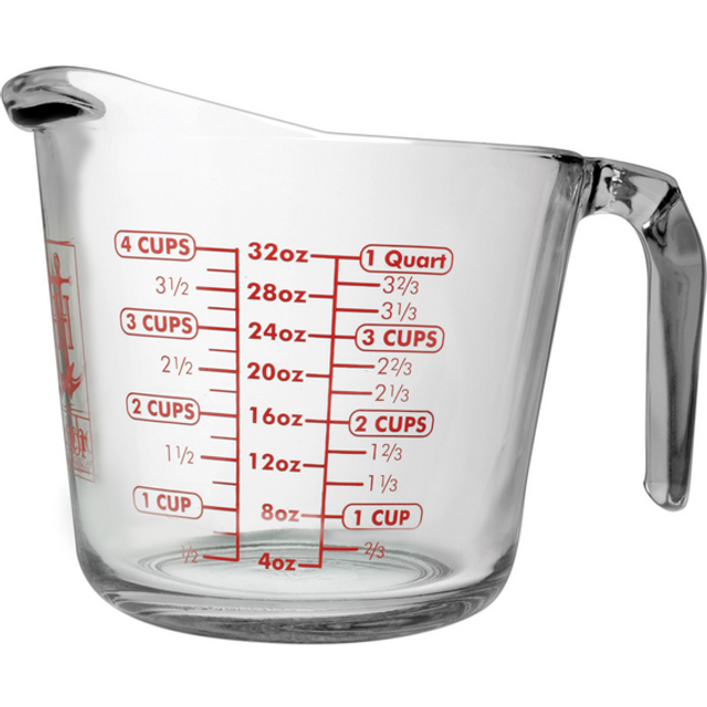Anchor Hocking Glass Measuring Cup  32 Oz  Clear