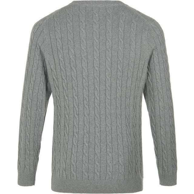 Gant for man. 8050601 Grey crew neck jumper (S), Casual, Cotton