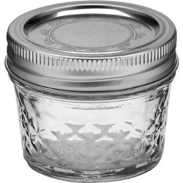 Ball 4-Ounce Quilted crystal Jelly Regular Mouth Jars with Lids and Bands, Set of 12