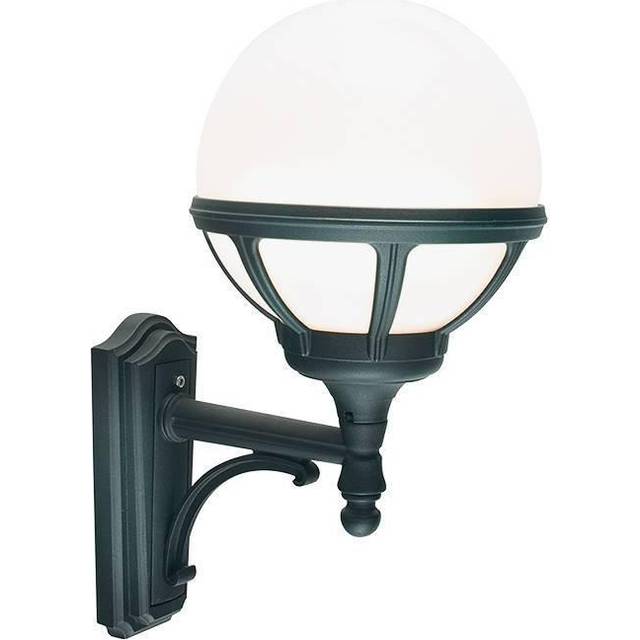 Elstead Bologna Outdoor 1 Light Up Globe Wall Light, Black, IP54, E27