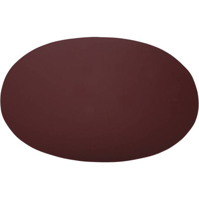 Ørskov Ørskov bordstablett läder oval bordeaux - Brun