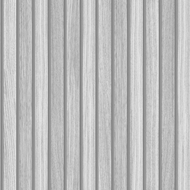 Fresco Wooden Slats Grey Wallpaper (100cm L X 52.1cm W)