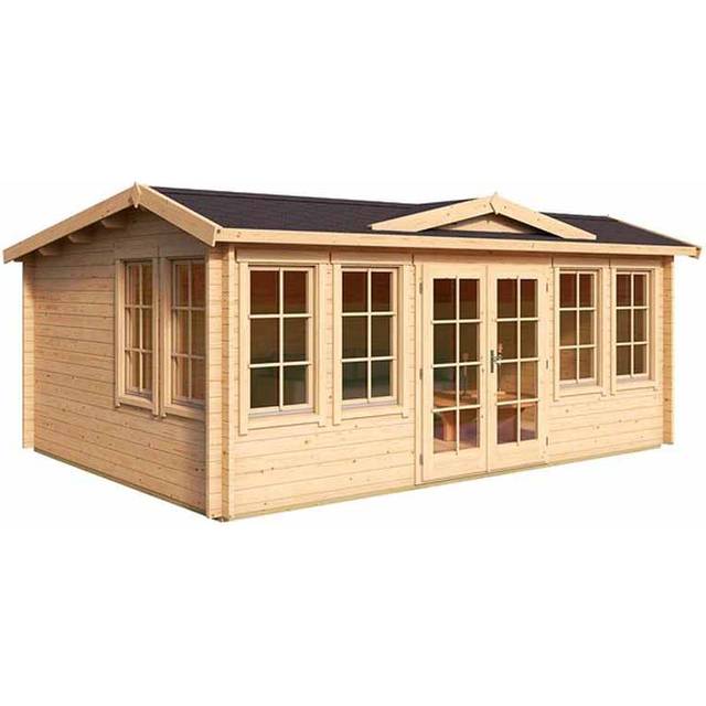 Balmoral-Log Cabin, Wooden Garden Room, Timber Summerhouse, Home Office - L570 x W421.3 x H239.4 cm