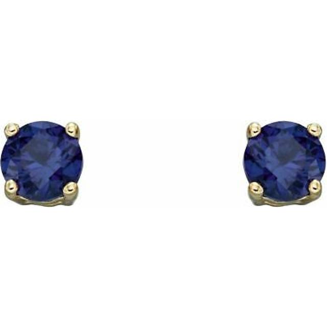 9ct September Created Sapphire 4mm Stud Earrings GE2334
