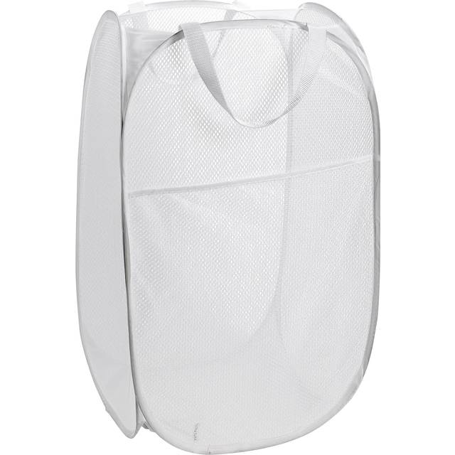 Handy Laundry Collapsible Mesh Pop Up Hamper with Wide Opening and Side Pocket - Breathable  Sturdy  Foldable  and Space-Saving Design for Clothes and