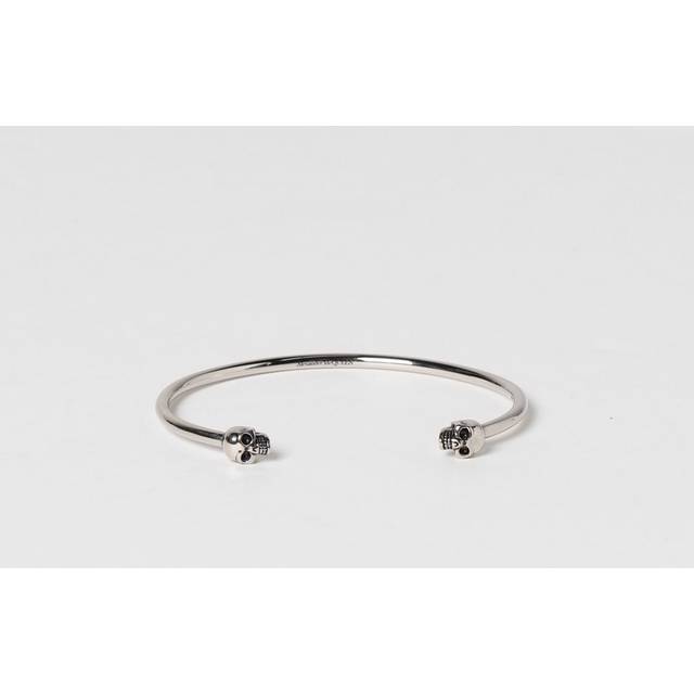 Alexander Mcqueen Mens Mcq0911sil.v.b Antil Skull-embellished Open Brass Bangle