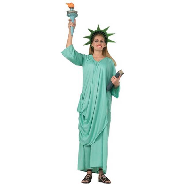Rubies womens Statue of Liberty Adult Costume Party Supplies  Green  One Size US
