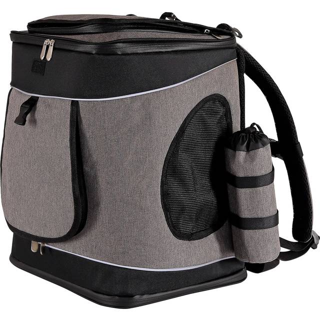 Dog backpack Dog transport bag Pet carrier bag grey/black