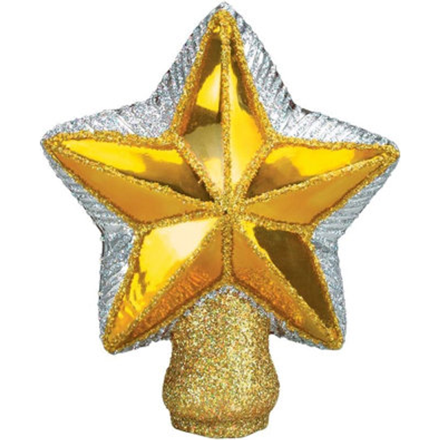 Old World Christmas Toppers Glass Blown Ornaments for Christmas Tree Small Star