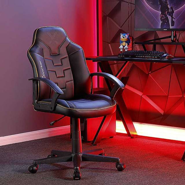 X Rocker Saturn Mid-Back Esport Gaming Chair - Black / Gold