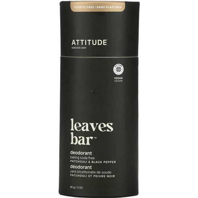 Attitude Super Leaves Men's Deodorant Plastic Free Patchouli & Black Pepper 3 oz