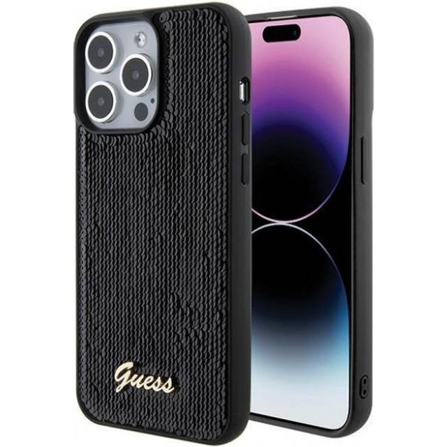 Guess iPhone 15 Pro Skal Sequin Svart