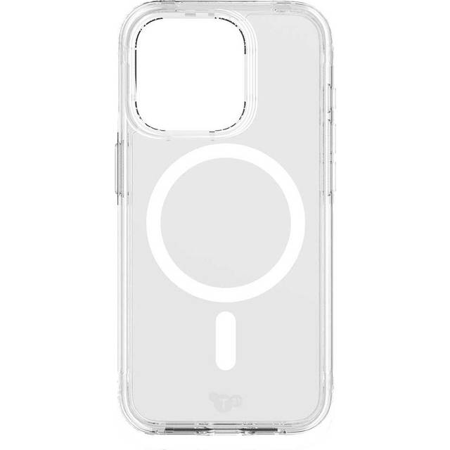 Tech21 Evo Clear mobiltelefonfodral för iPhone 15 Pro – kompatibel med MagSafe – transparent – vetenskapligt beprövad fallanvändning: 3,6 m