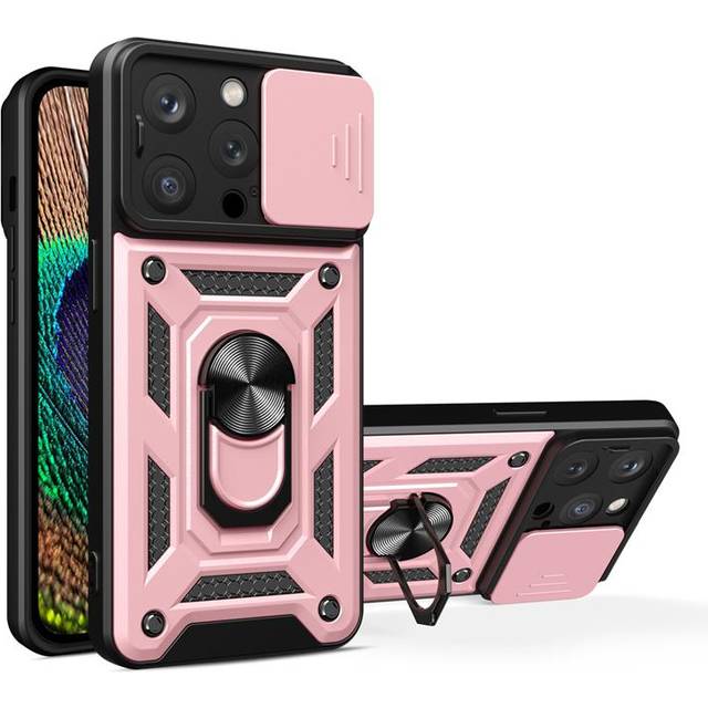 iPhone 15 Pro Max Mobilskal Camshield Hybrid Armor - Rosa